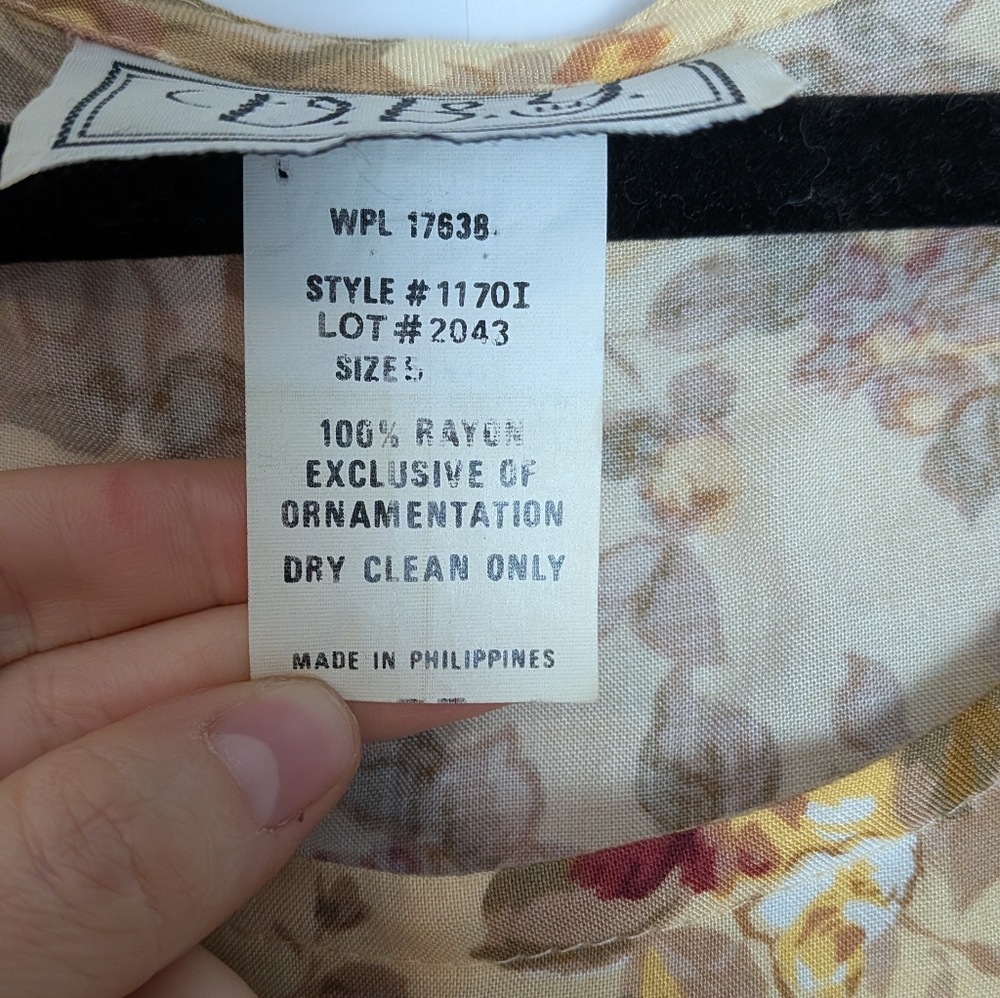 Vintage DBY Floral Corset Back Mini Dress Size 5/Small Boho Cottagecore - Picture 4 of 6